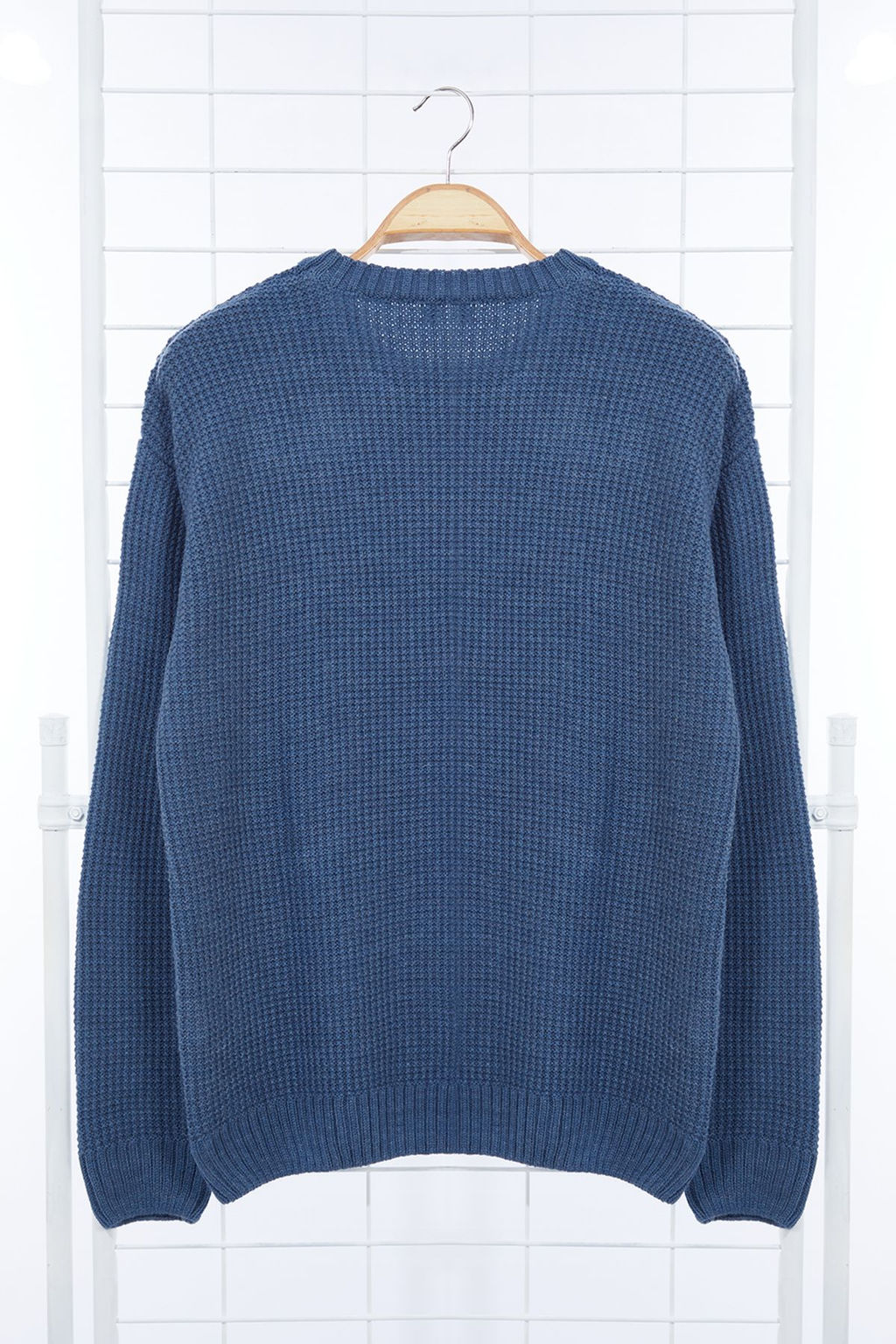 Indigo Oversize Bisiklet Yaka Dokulu Kazak TMNAW24KZ00032