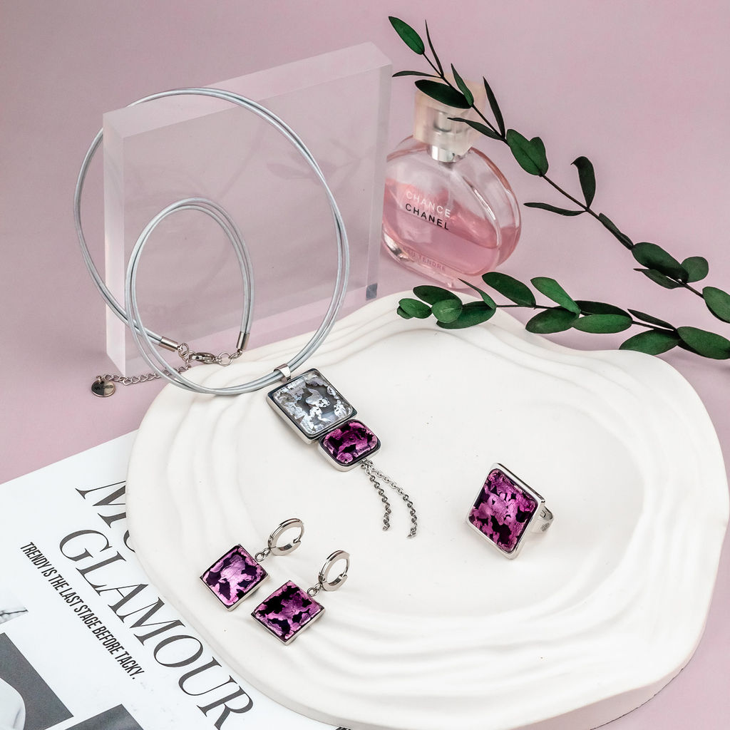 Серьги из муранского стекла LILAC LS3546