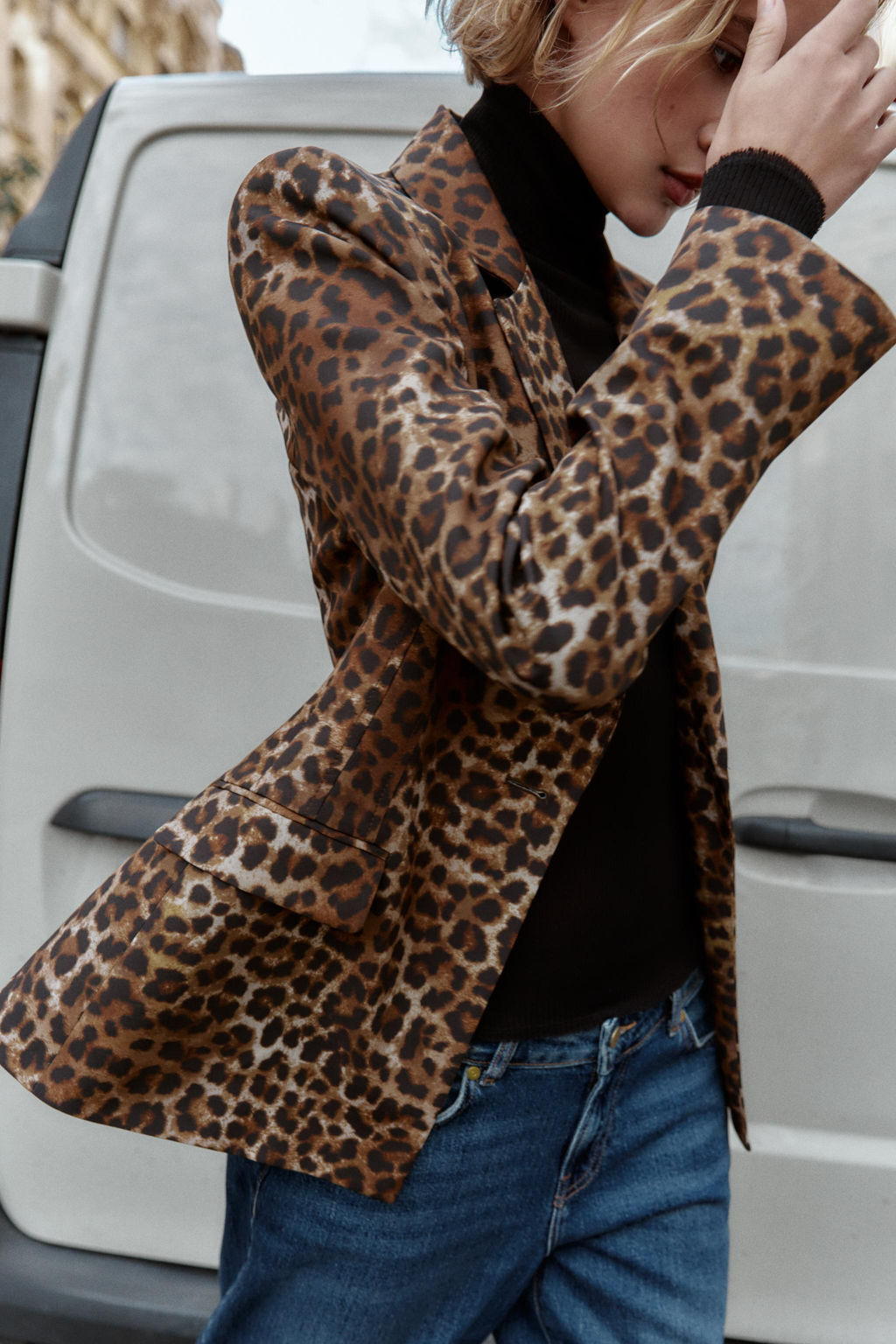 FITTED ANIMAL PRINT BLAZER - Zara фото 5