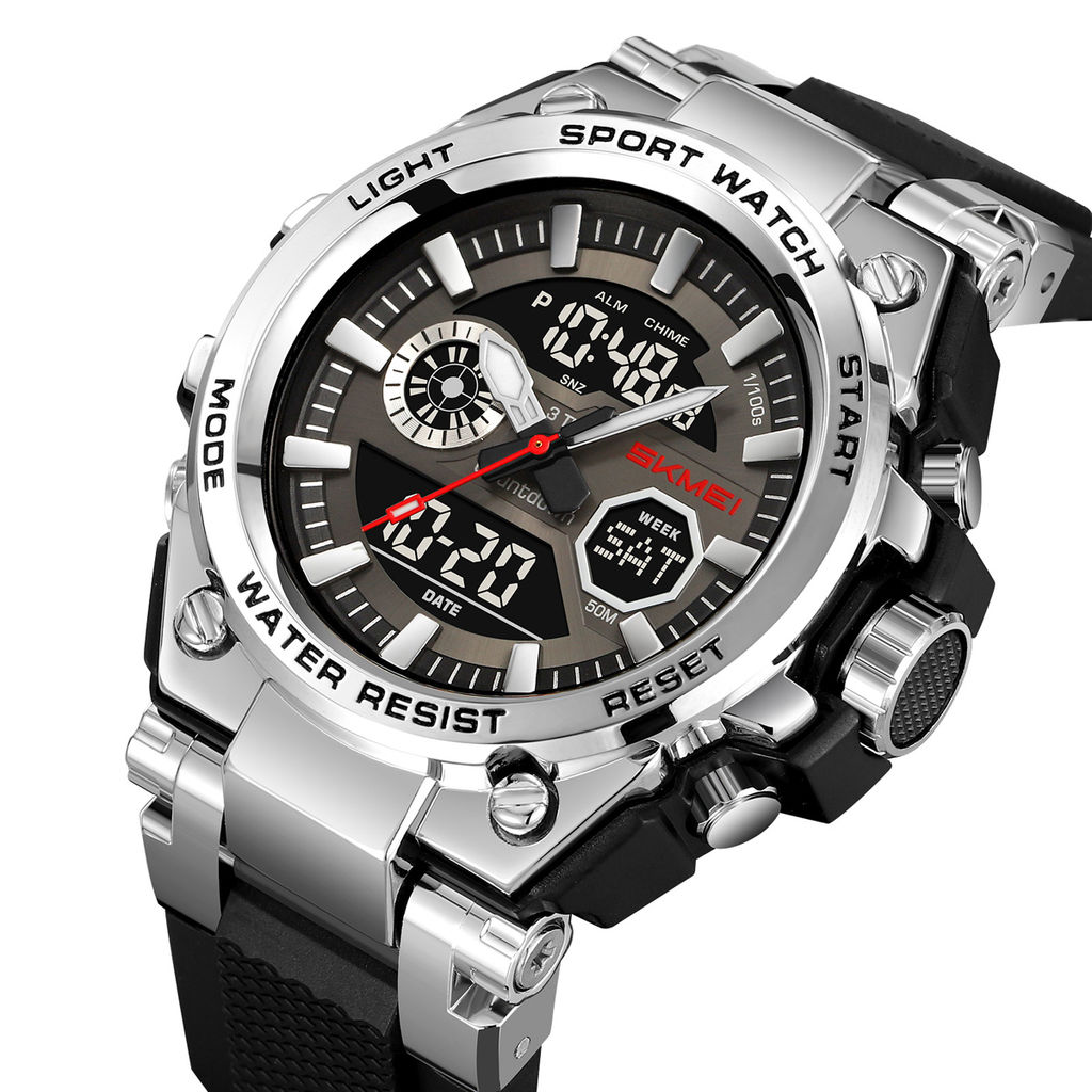 Часы наручные Skmei мужские электронные спортивные 2417silver-black