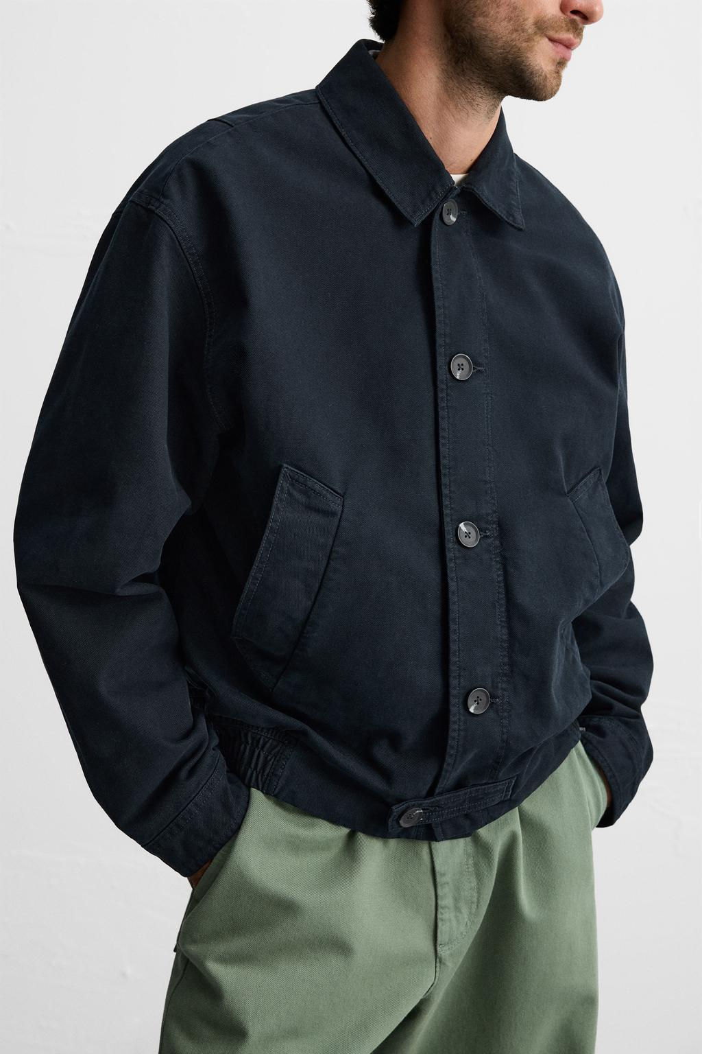 TEXTURED CANVAS JACKET - Zara фото 6