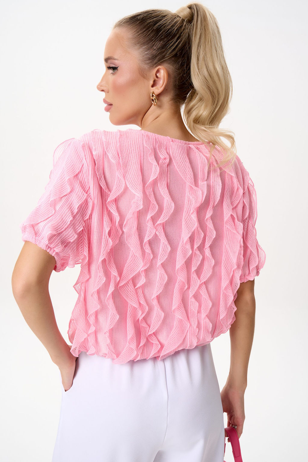 Блузка Лили (розовый) - Эльза фото 13
