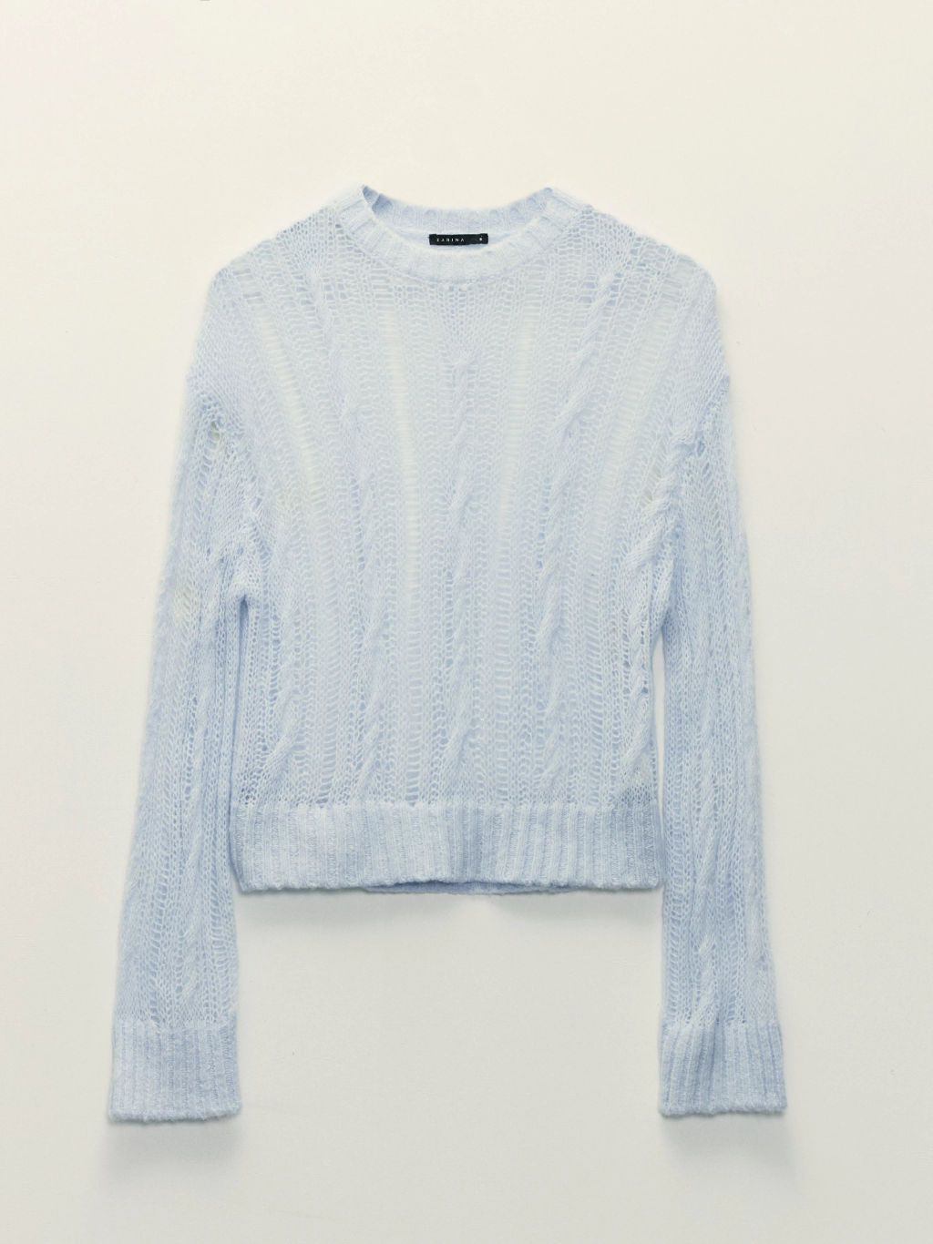 Джемпер из ажурной вязки с шерстью / Zarina фото 7