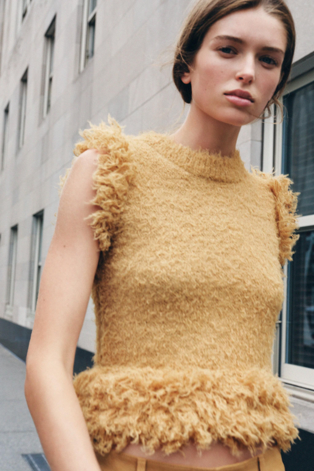 FAUX FUR KNIT TOP - Zara фото 2