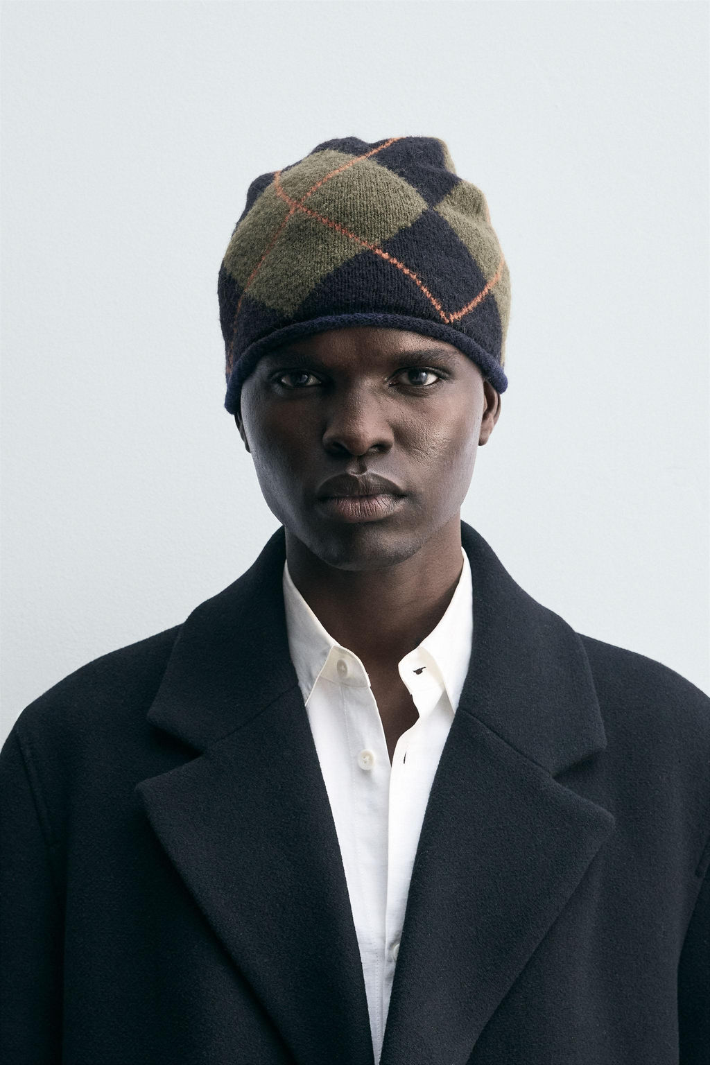 DIAMOND JACQUARD BEANIE