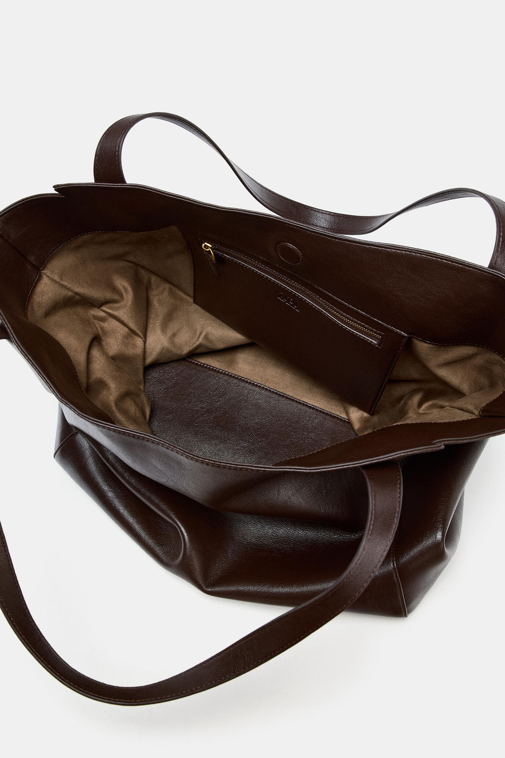 MAXI SHOPPER BAG WITH HANDLE DETAIL - Zara фото 4