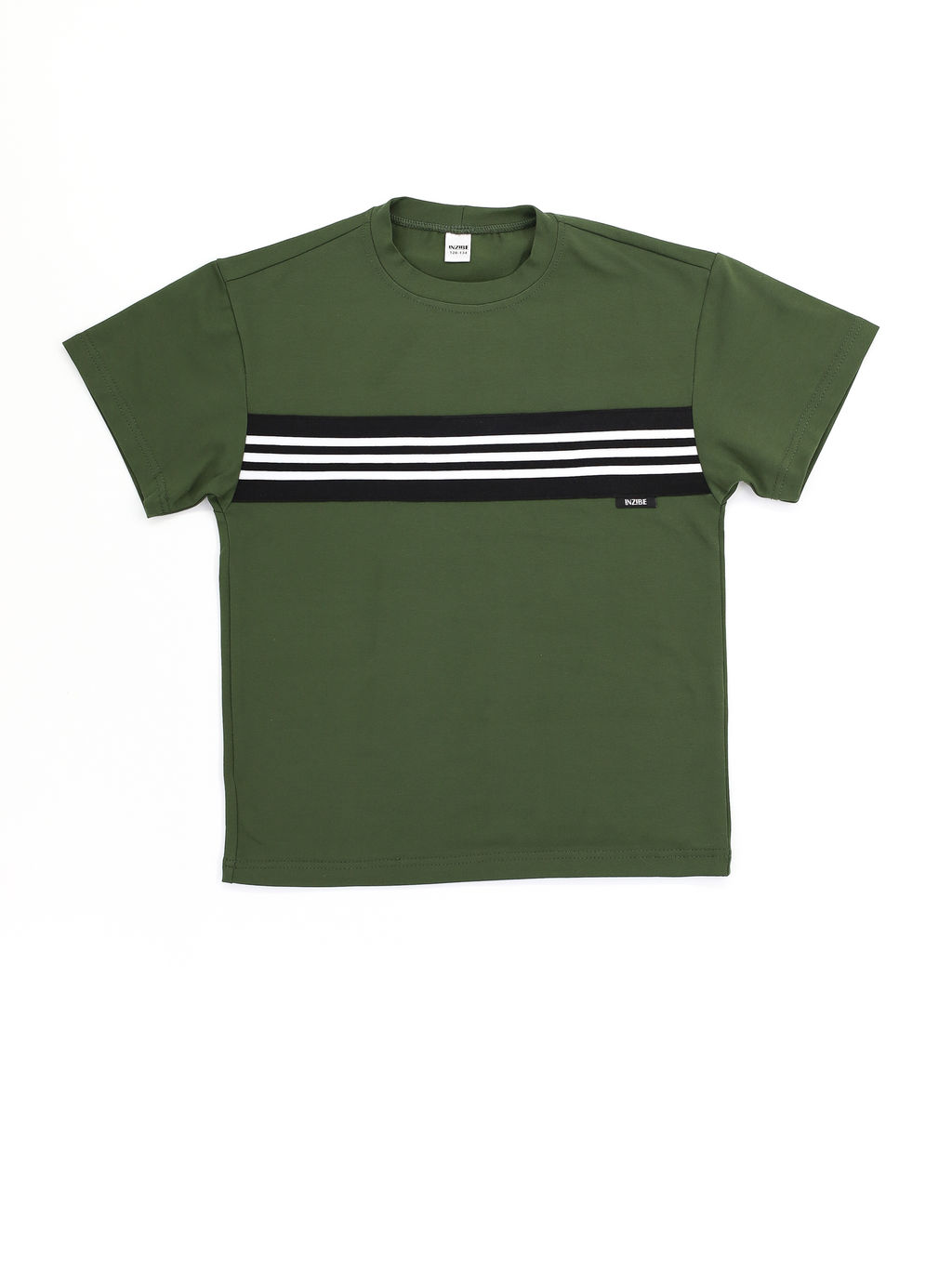 Футболка с лампасом, хаки - Inzibe фото 6