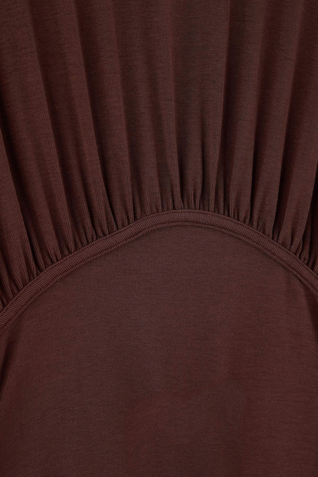 Kahverengi Ka_mir Kar___ml_ Belden Oturmal_ Transparan Fitted/V_cuda Oturan _rme Bluz TWOAW27BZ00164 - Trendyolmilla фото 2