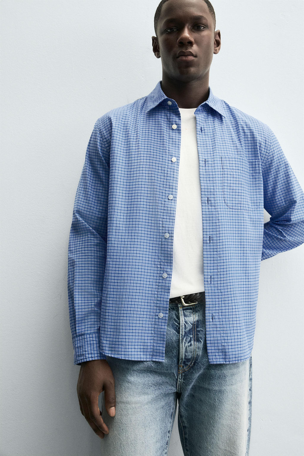 CHECK SHIRT WITH POCKET - Zara фото 5
