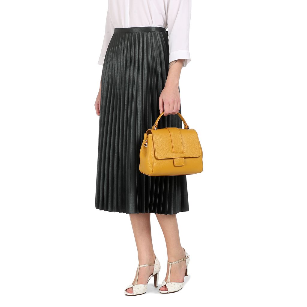 Женская сумка с ручкой DIVAS BAG ARGELIA Артикул 2360007, горчичный  фото 6