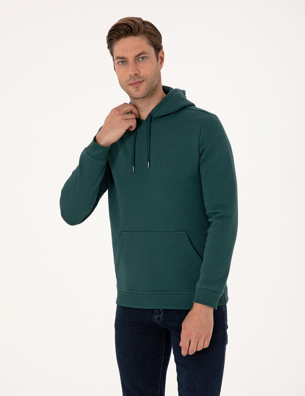 Z_mr_t 2 _plik Regular Fit __i Polarl_ Kap__onlu Basic Sweatshirt