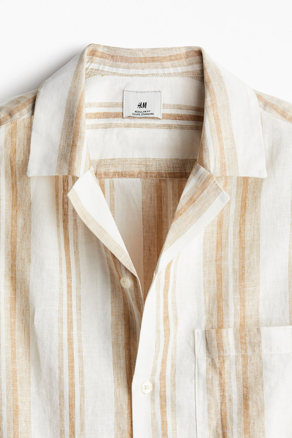 Camisa resort en mezcla de lino Regular Fit - H&m фото 7