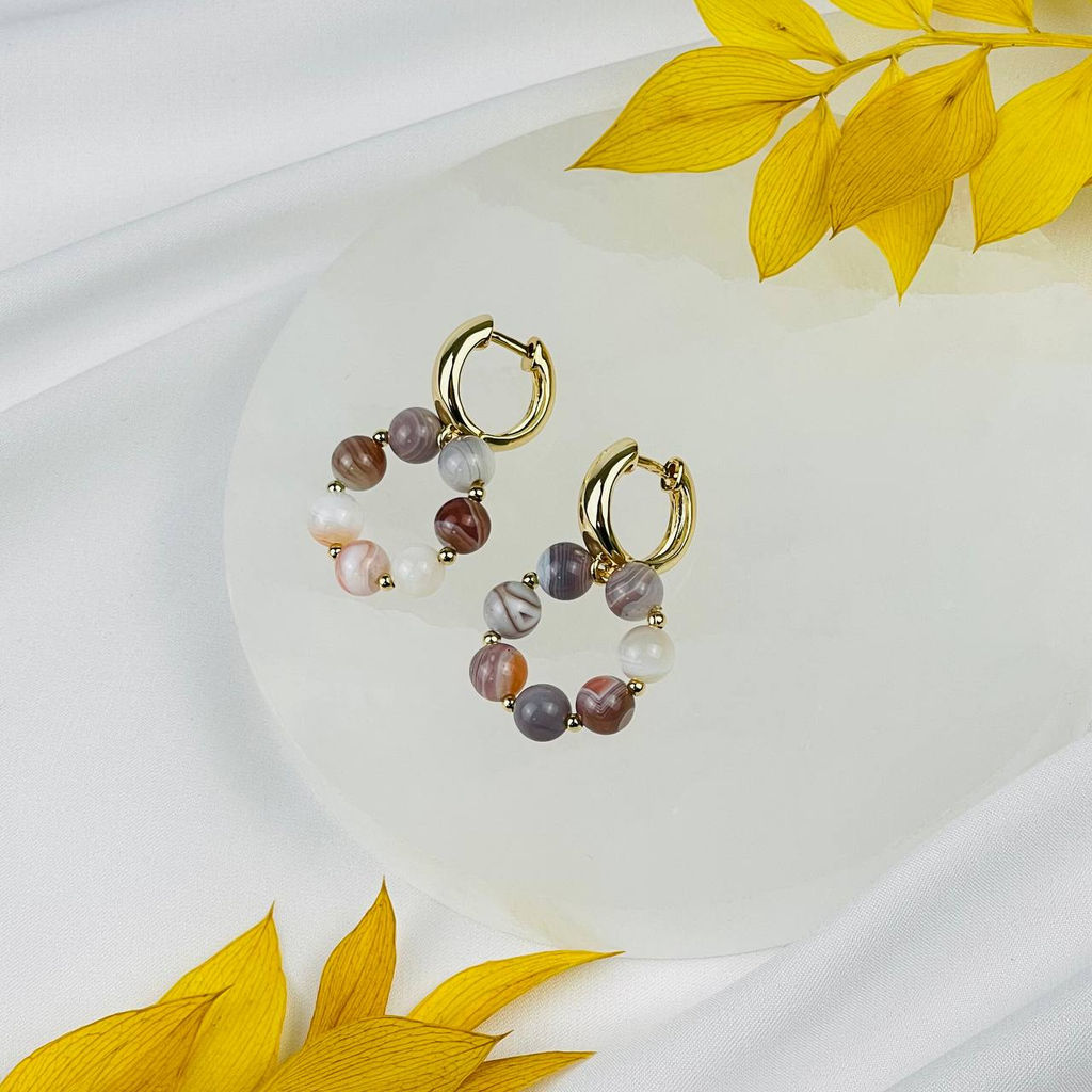 Серьги из ботсванского Агата - Радуга самоцветов фото 2