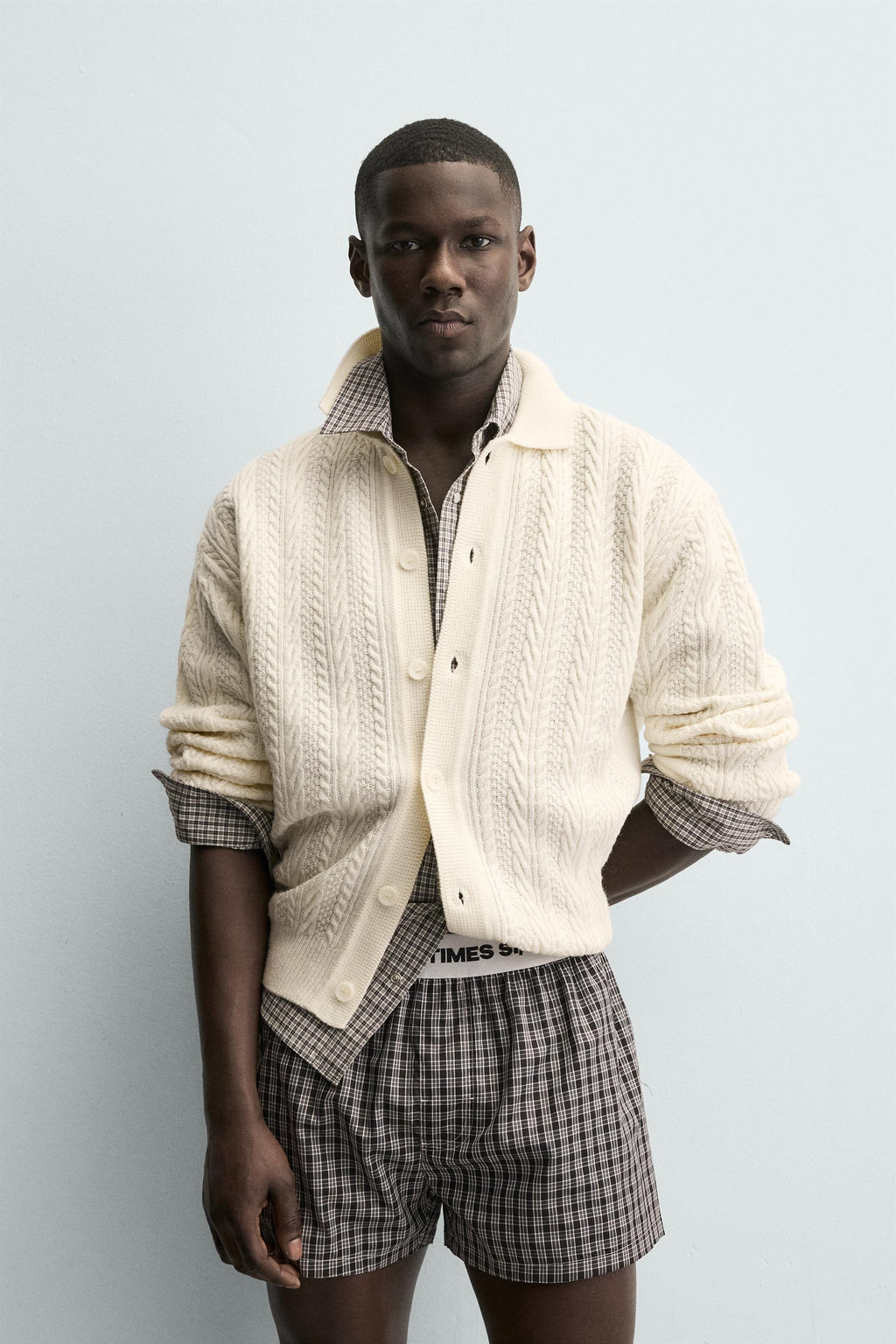 CABLE KNIT TEXTURED CARDIGAN - Zara фото 10