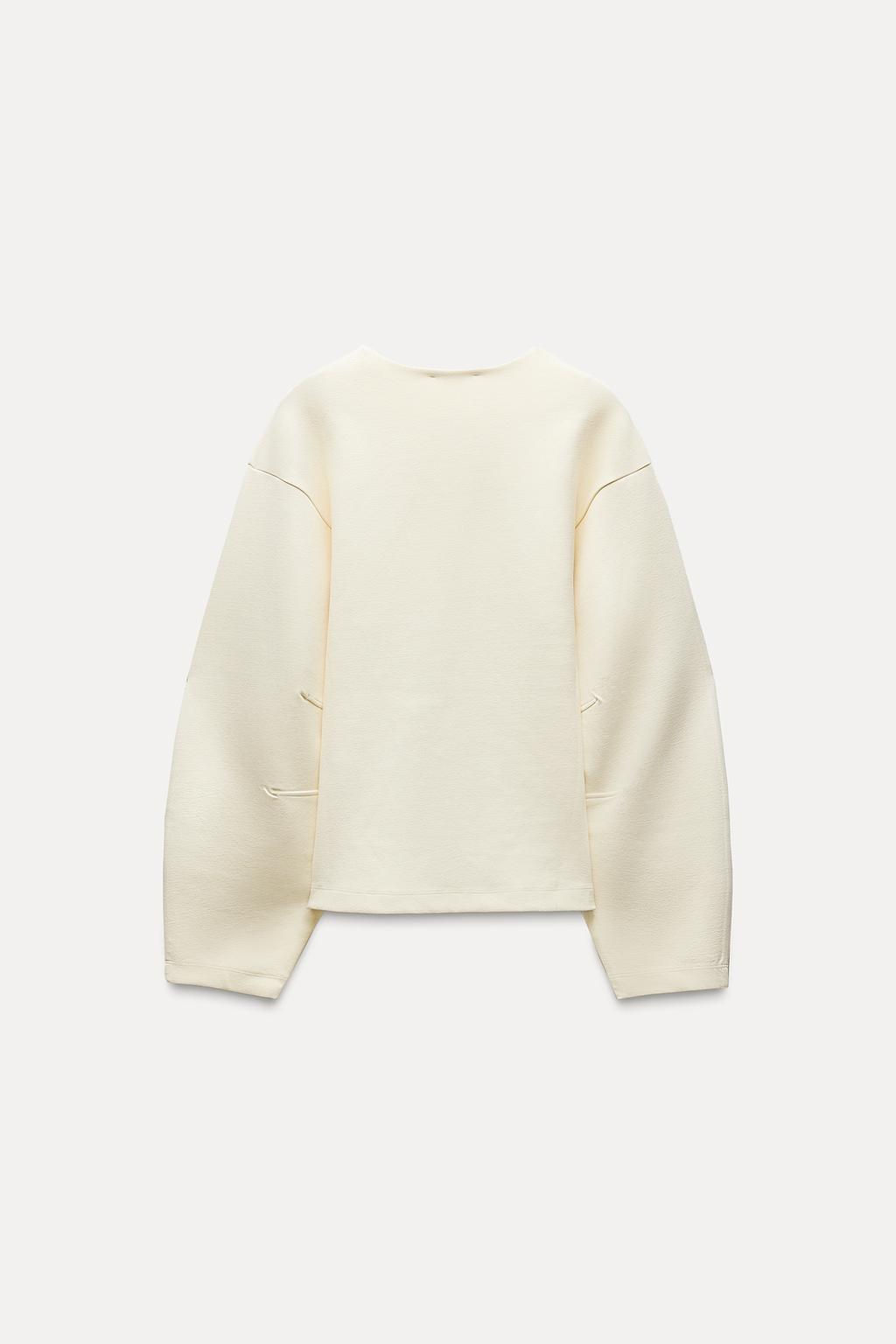 FITTED INTERLOCK SWEATSHIRT - Zara фото 22