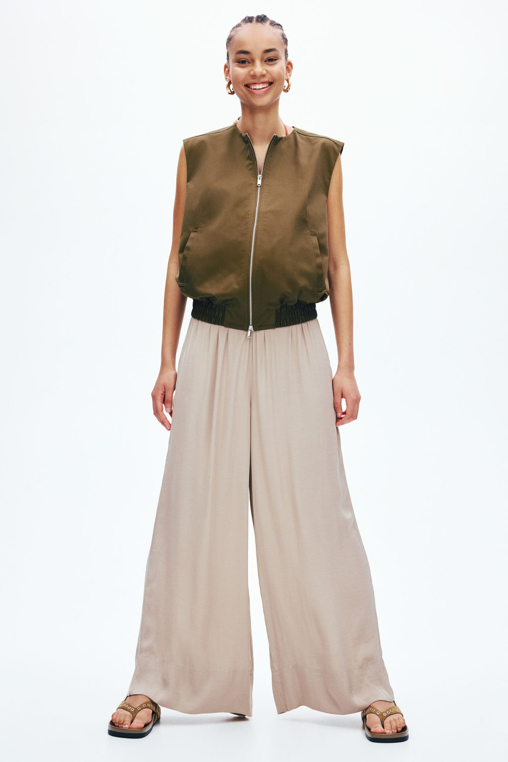 Pantal?n amplio con cord?n de ajuste - H&m фото 5