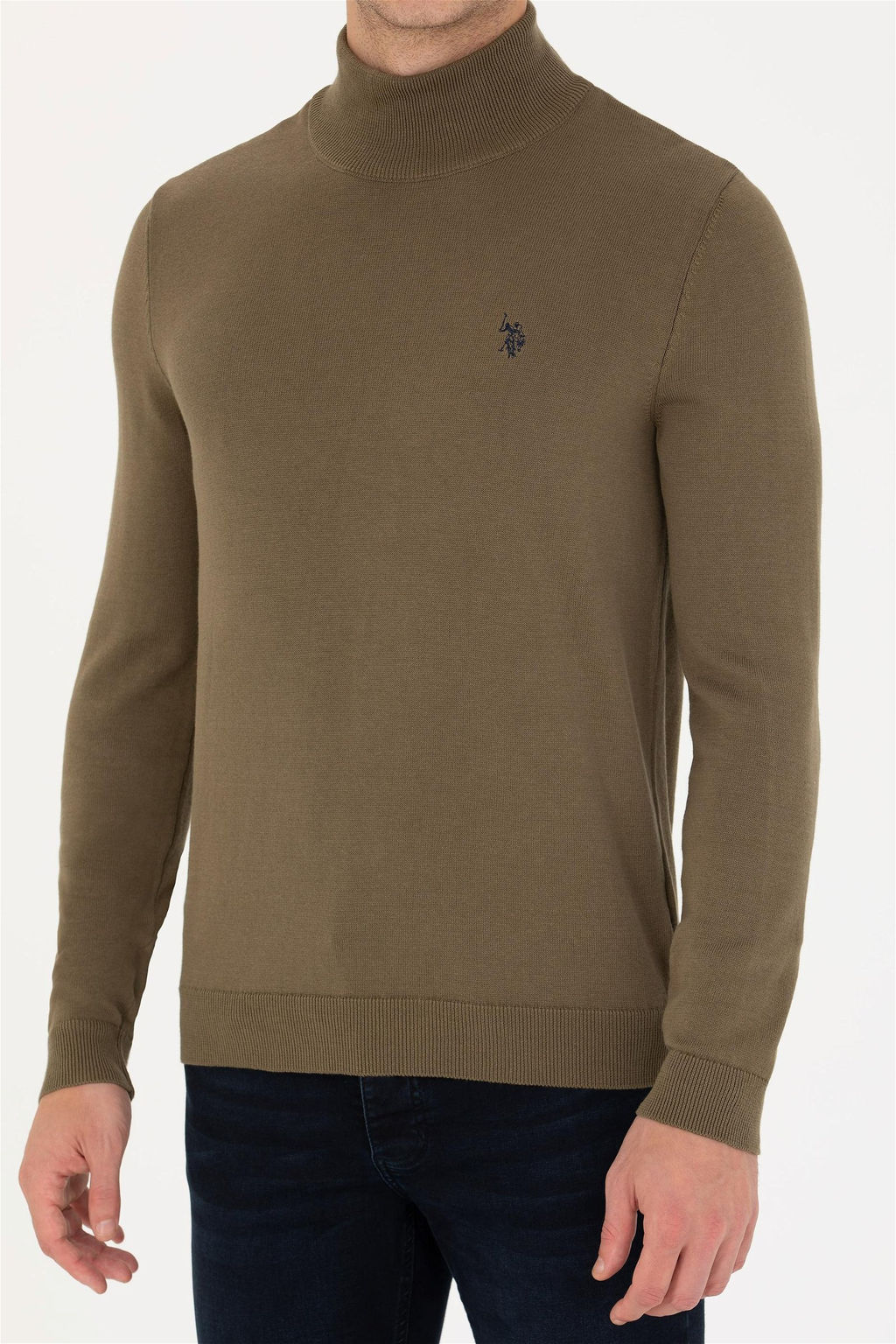 U. S. Polo Assn Мужской базовый свитер цвета хаки - U.s. polo assn фото 6