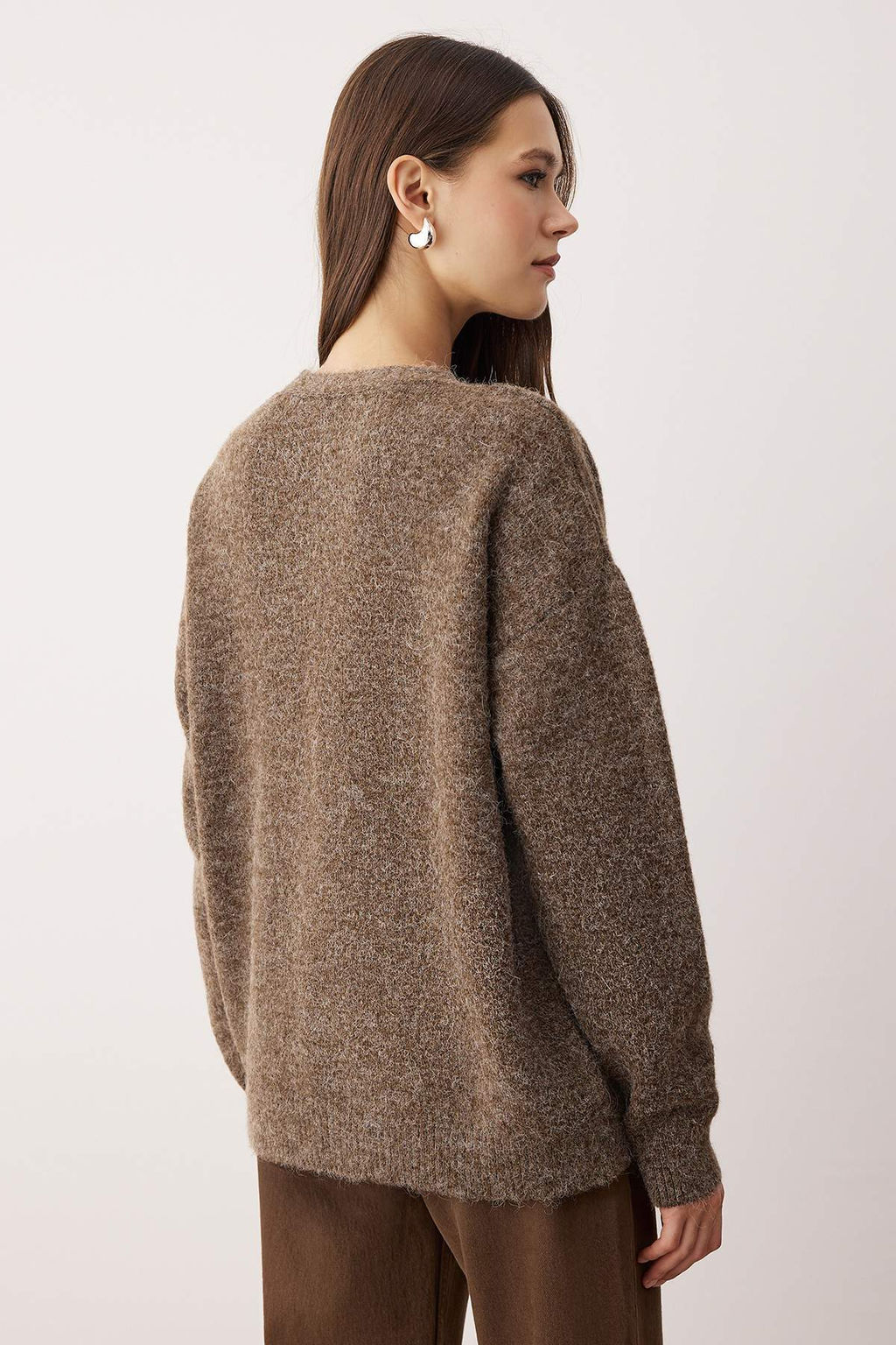 Wardrobe Essentials Vizon Alpaca Kar?s?ml? Basic Triko H?rka TWOAW26HI00265 - Trendyolmilla фото 4