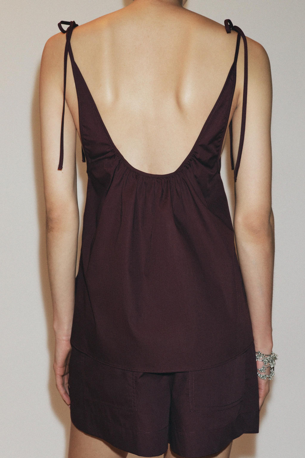 POPLIN TIE TOP - Zara фото 4