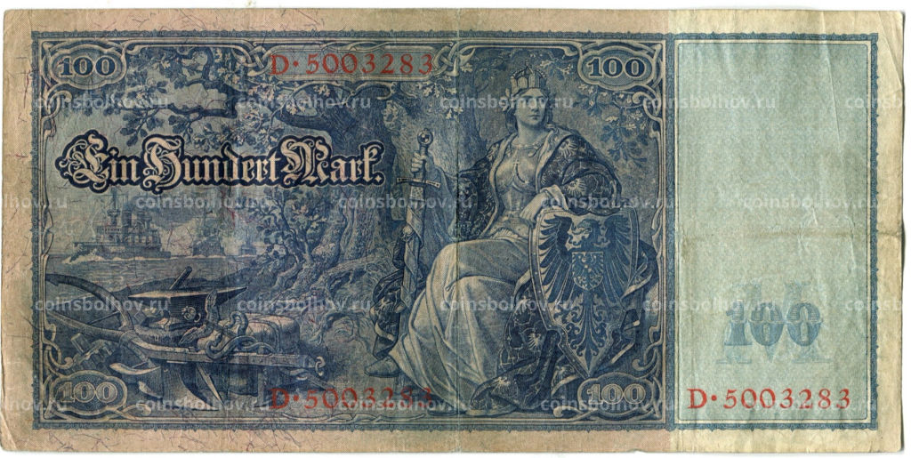 Банкнота 100 марок 1910 года Германия