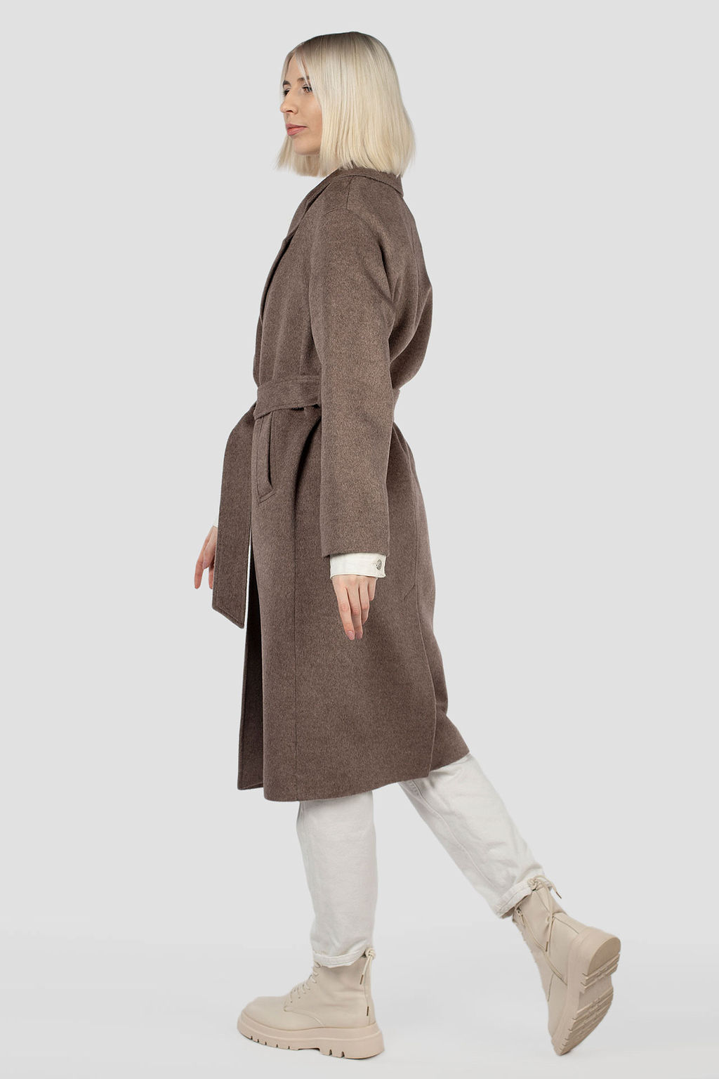 Пальто женское демисезонное (пояс) - El podio фото 3