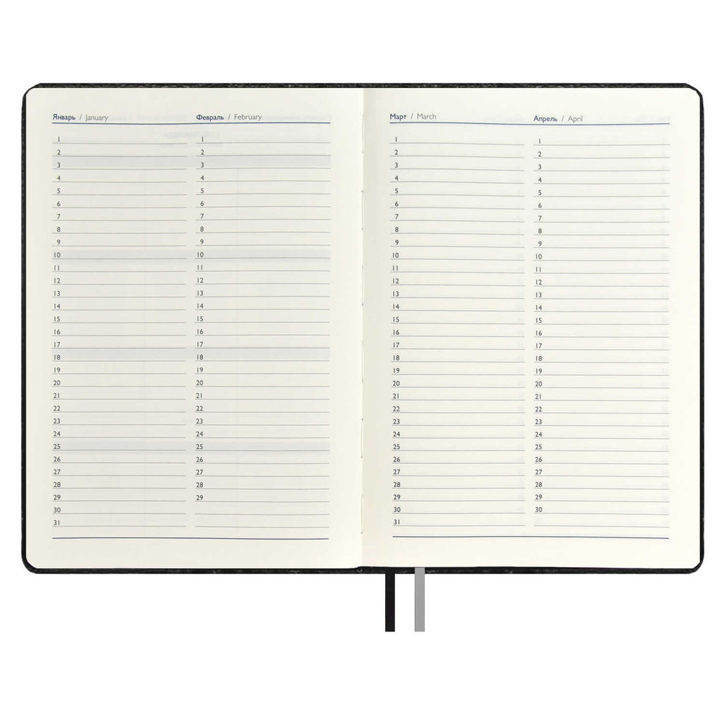 Ежедневник недатированный ESCALADA, А5+, 160 л., арт. 67177/ 10 АЛЛИГАТОР ЧЁРНЫЙ