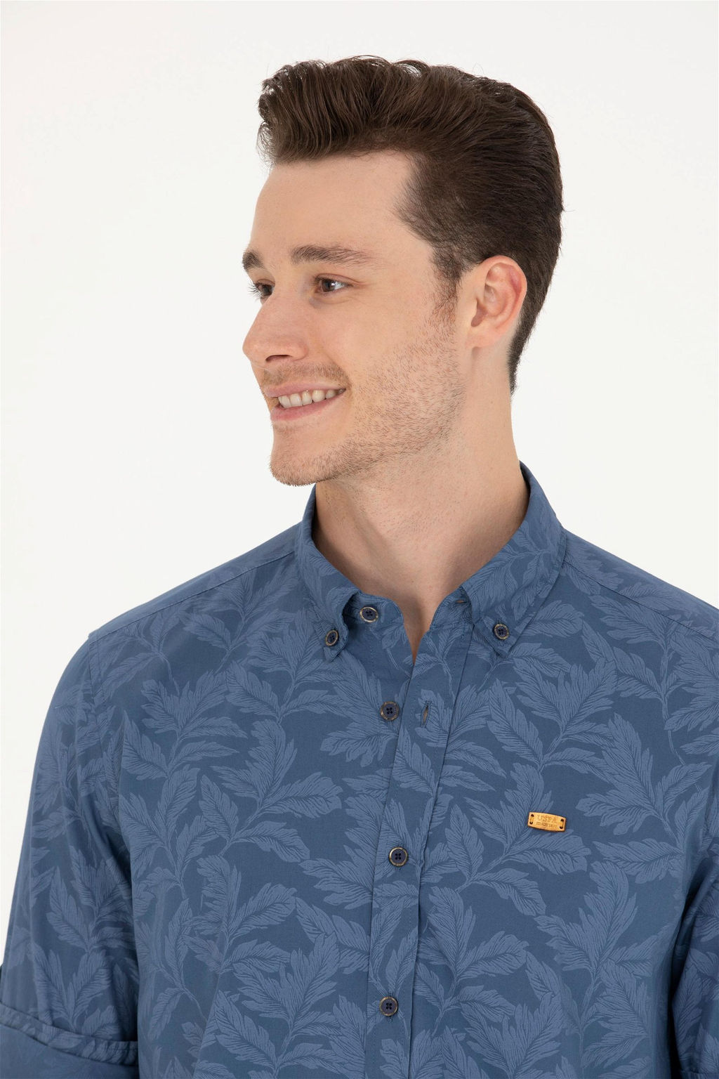 U. S. Polo Assn Мужская темно-синяя рубашка с длинным рукавом - U.s. polo assn фото 9