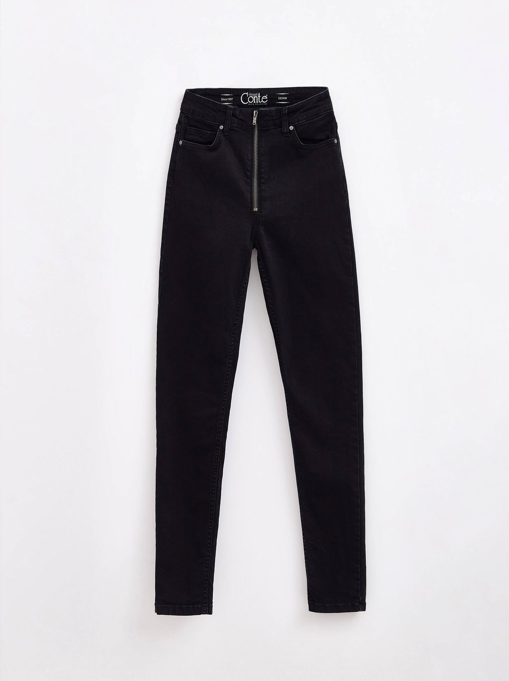 CONTE Джинсы skinny CON-441 на молнии washed black - Conte elegant фото 5
