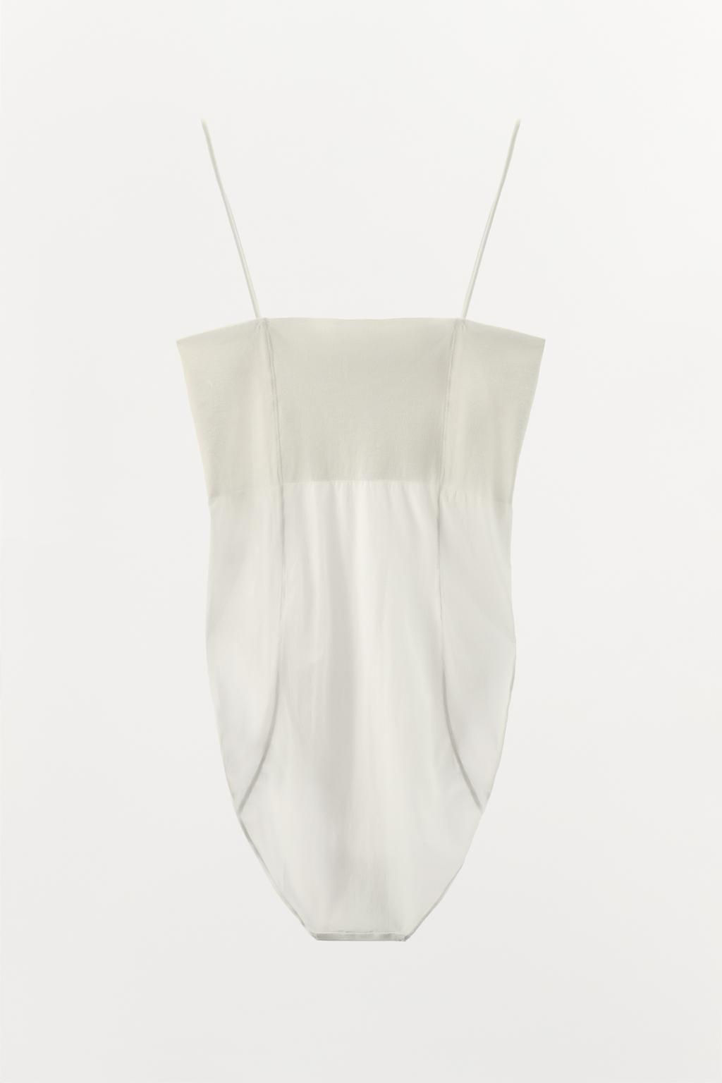 FITTED BODYSUIT WITH STITCHING - Zara фото 5
