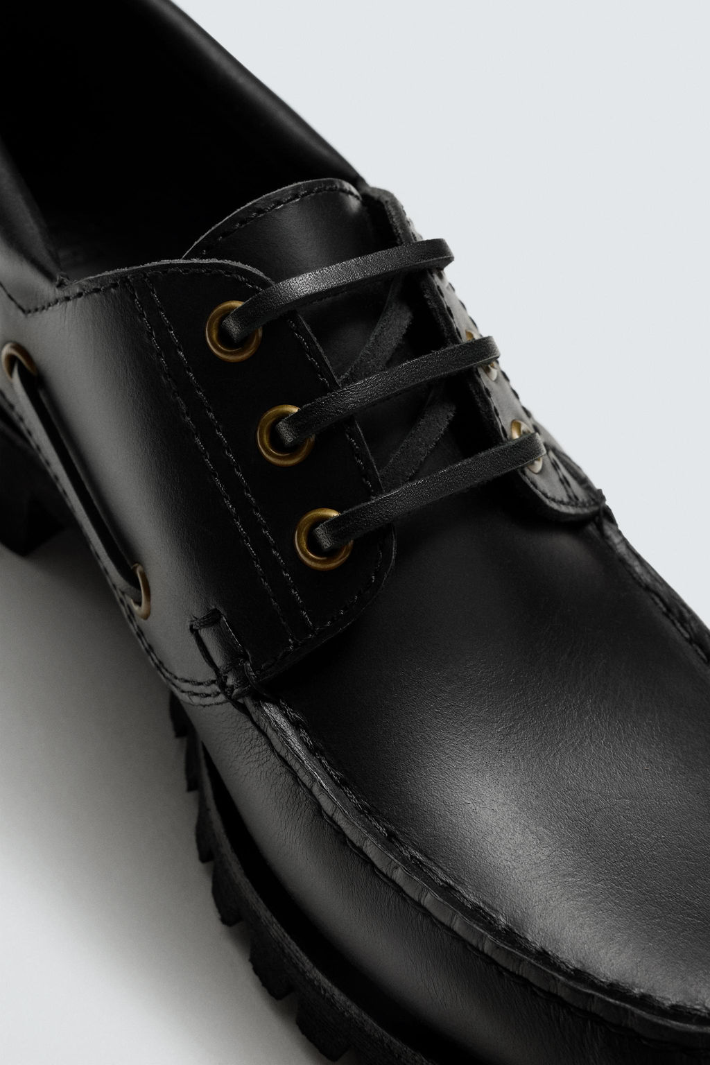 ZAPATO N?UTICO PIEL / Negro - Zara фото 6