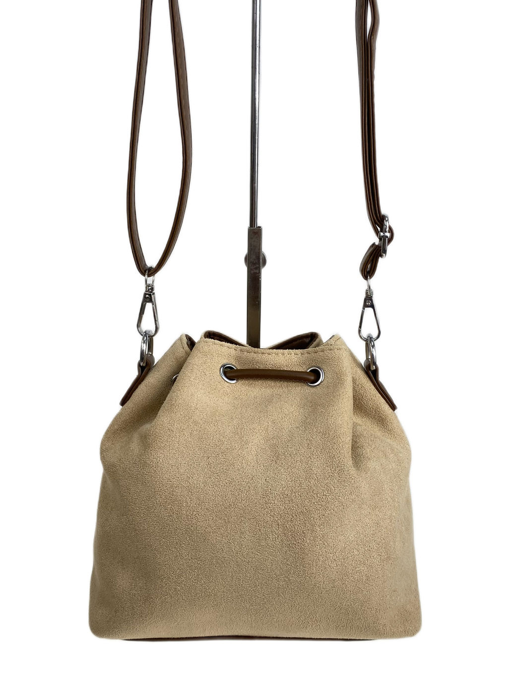 Женская сумка из искусственной замши, цвет бежевый - Greta фото 2