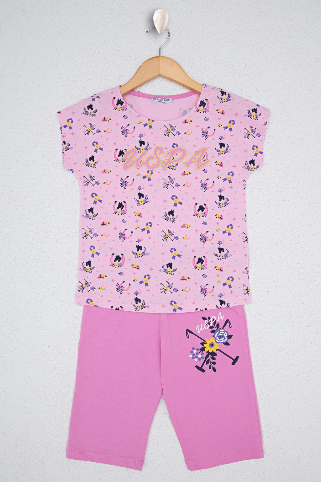 K_z _ocuk Toz Pembe Pijama Tak_m_