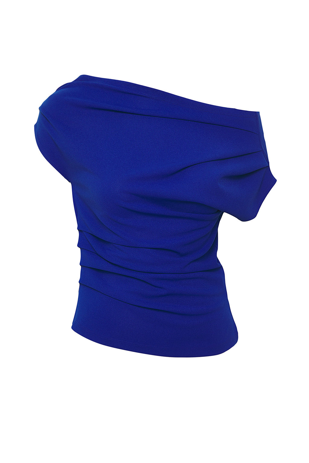 Trendyolmilla Siyah Buzgu/Drape Detayl? Dokumlu Asimetrik Yaka Orme Bluz TWOSS25BZ00024  фото 6