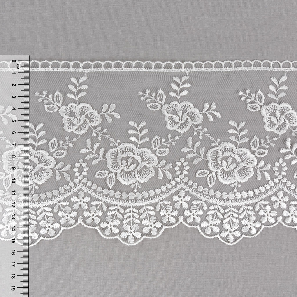 Кружево Gamma сетка 155 мм GKM-15501 в пакете 8.8 м 0.2 Турция СК/Распродажа TL003CR кремовый