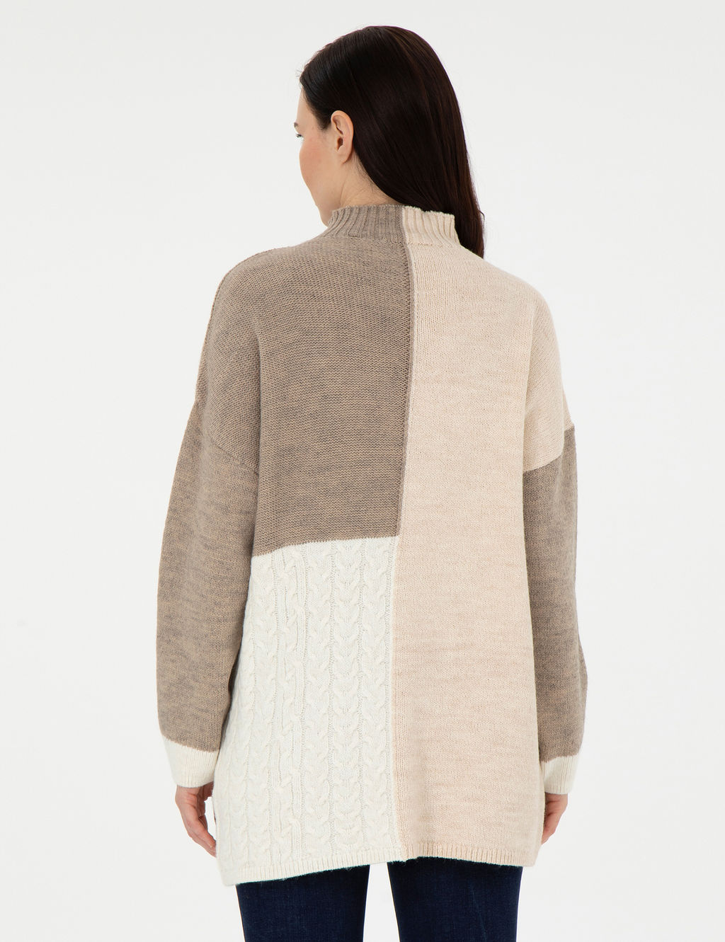 _ok Renkli Oversize Kazak