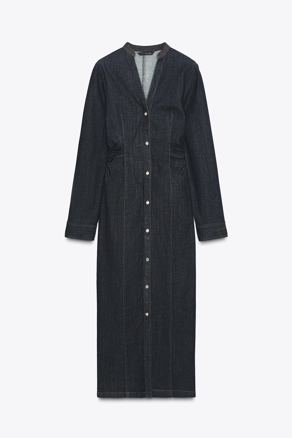 FITTED DENIM MIDI DRESS - Zara фото 6
