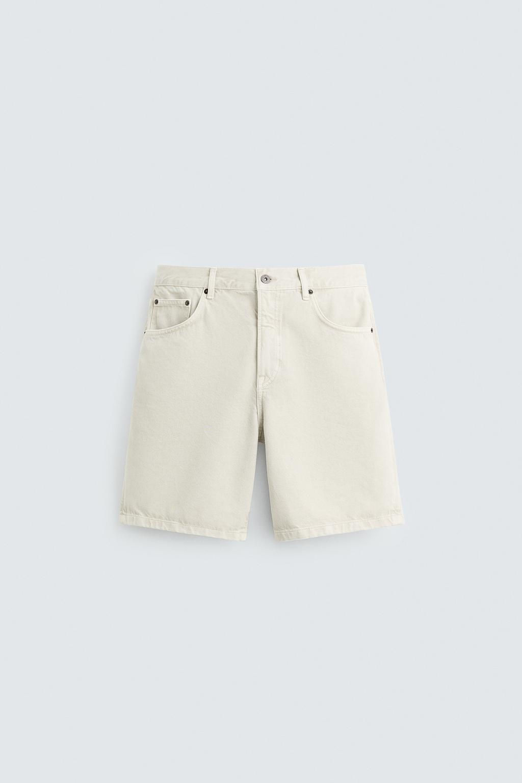 REGULAR FIT DENIM BERMUDA SHORTS - Zara фото 7