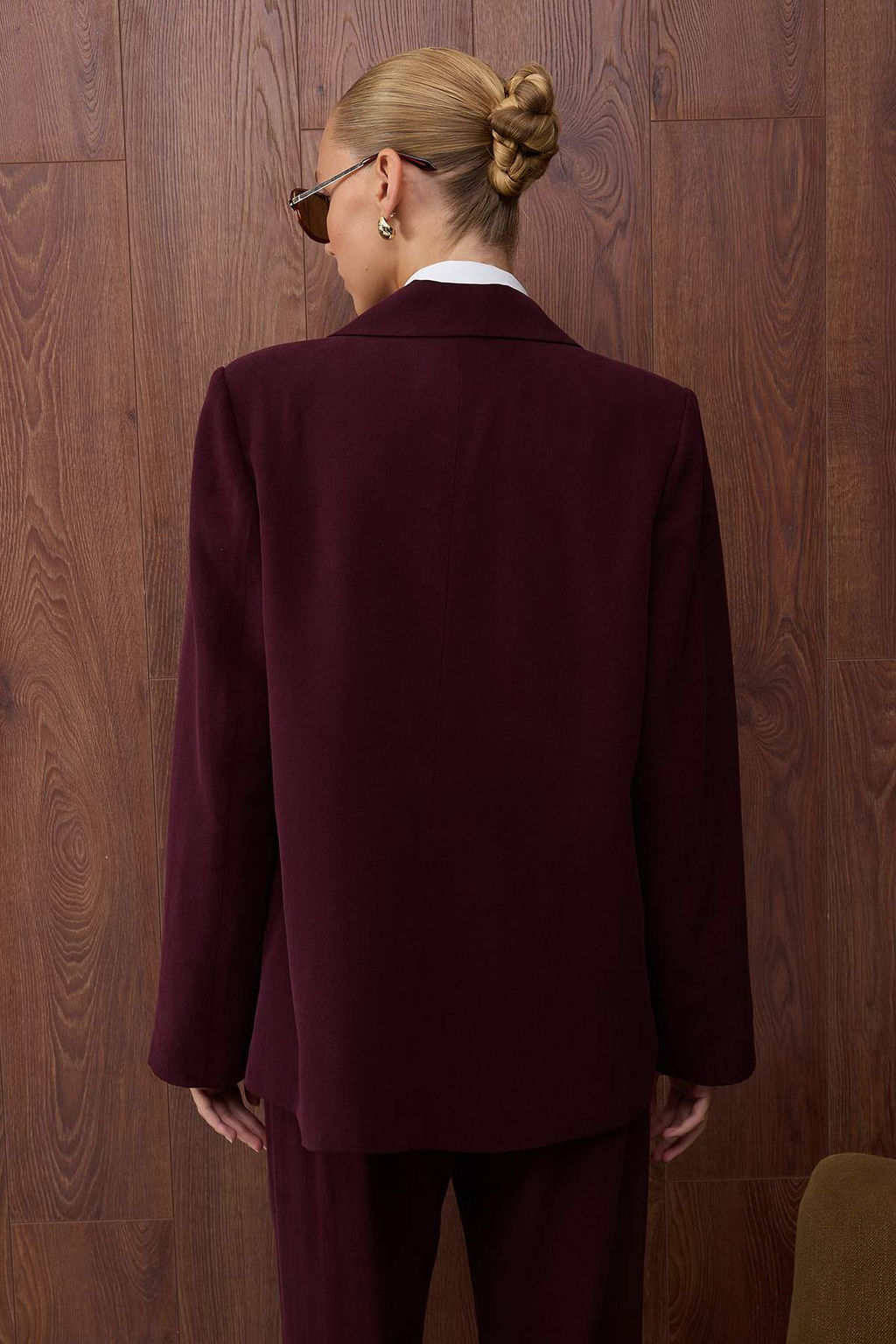 Ozel Koleksiyon Murdum Cizgili Astarl? Normal Kal?p Yumusak Kumas Blazer Ceket TWOAW26BC00057 - Trendyolmilla фото 4