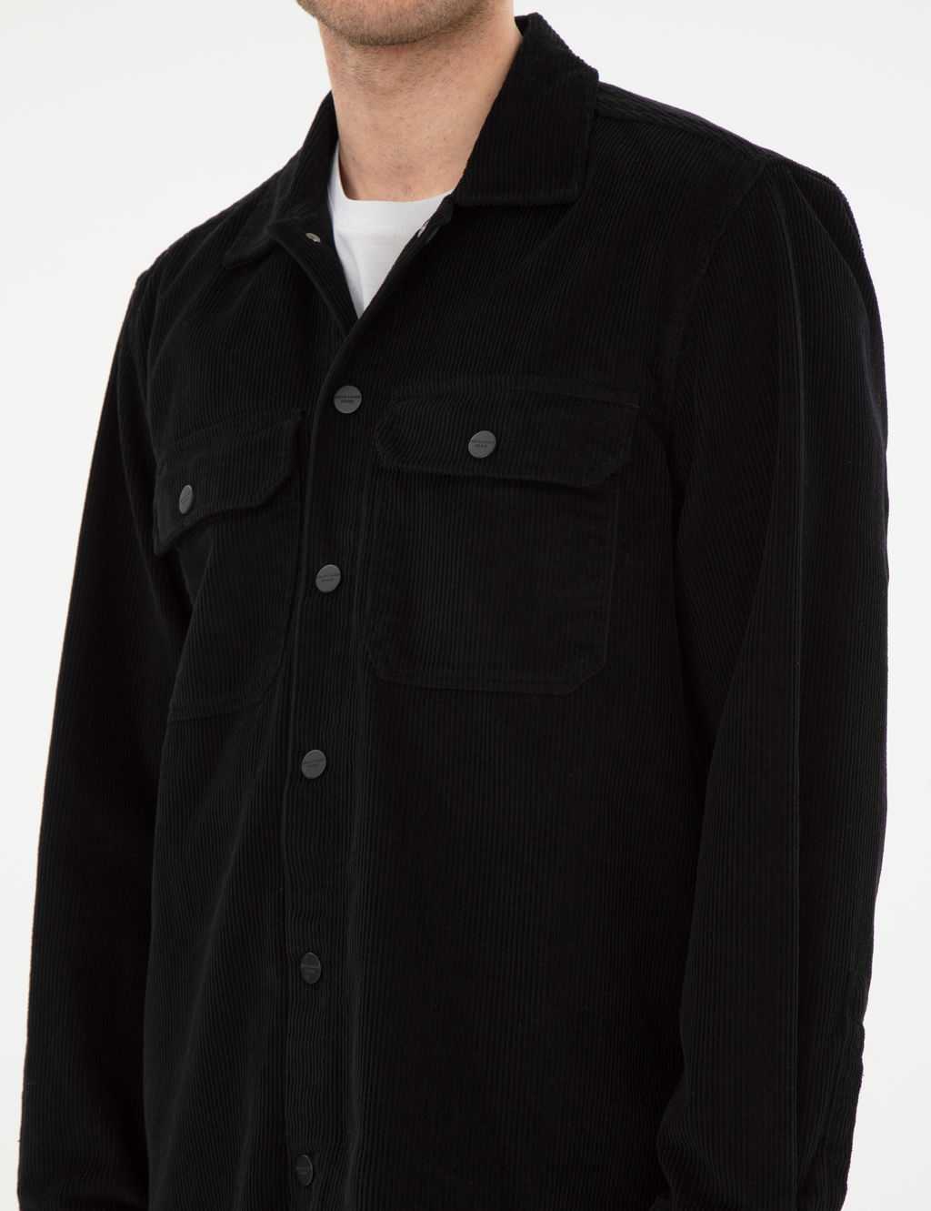 Siyah Klasik Yaka _ift Cepli Oversize G_mlek Ceket