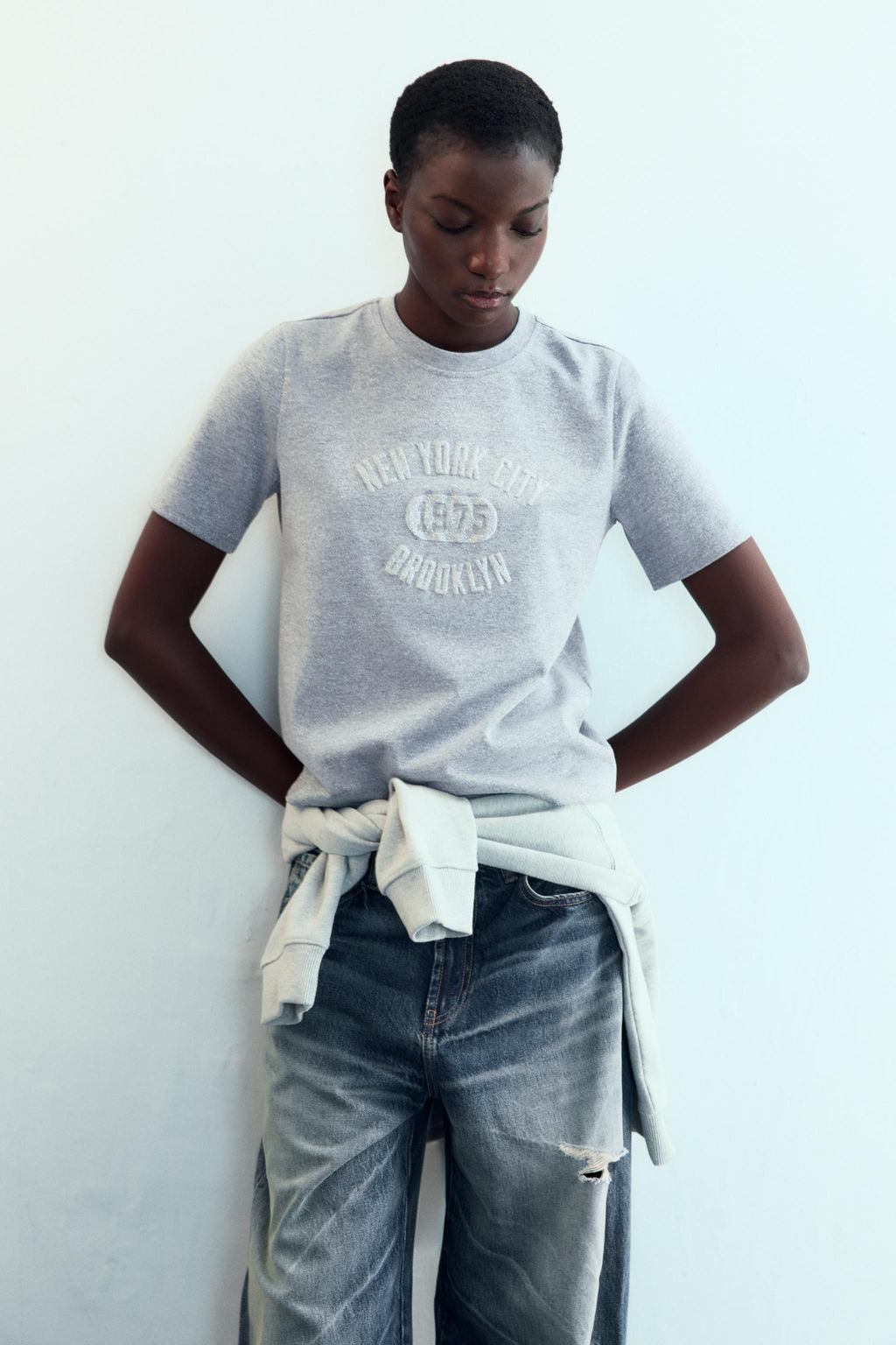 SHIMMER TEXT T-SHIRT - Zara фото 3