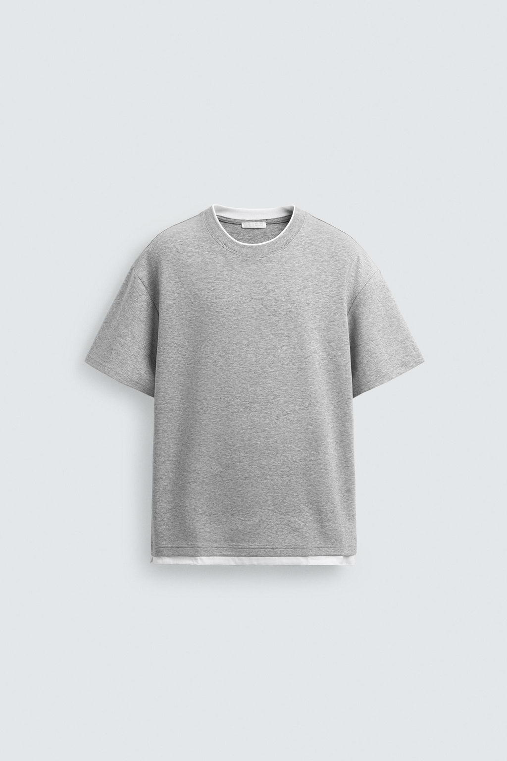 CAMISETA ACABADOS DOBLES CONTRASTE / Gris vigor?