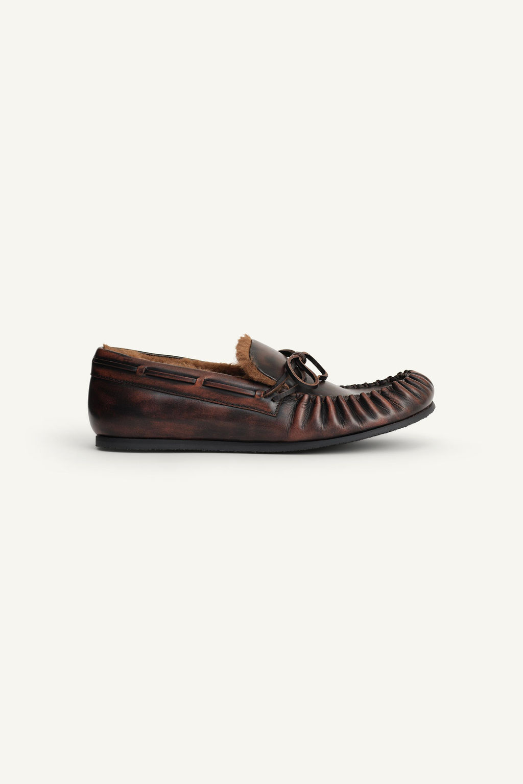 LEATHER LOAFERS WITH BOW LIMITED EDITION - Zara фото 4