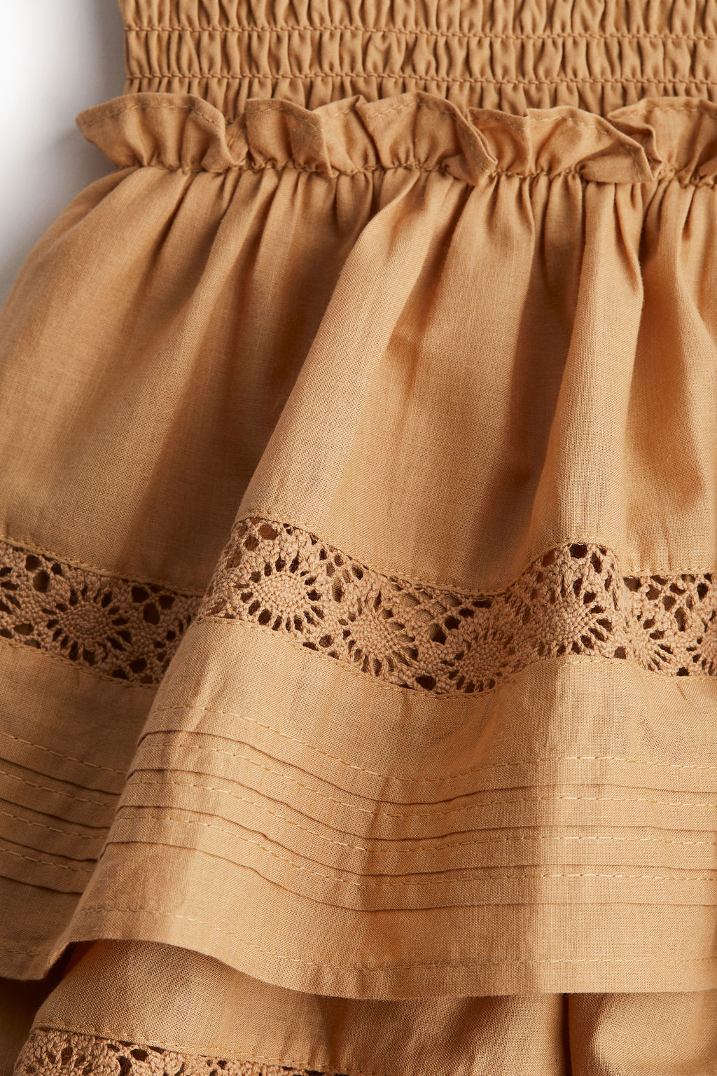 Falda escalonada con inserciones de encaje - H&m фото 2
