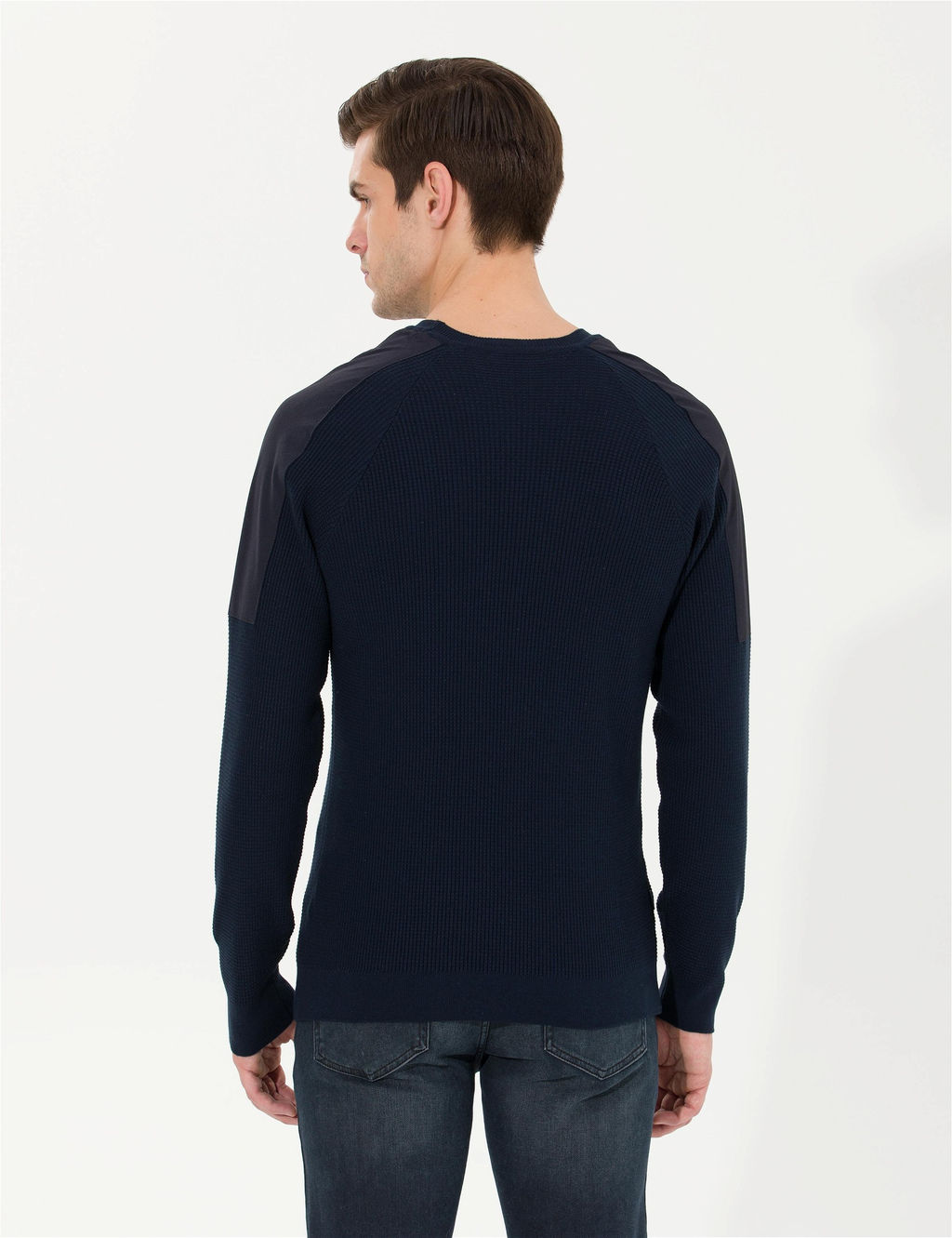 Lacivert Slim Fit Bisiklet Yaka Triko Kazak - Pierre cardin фото 5