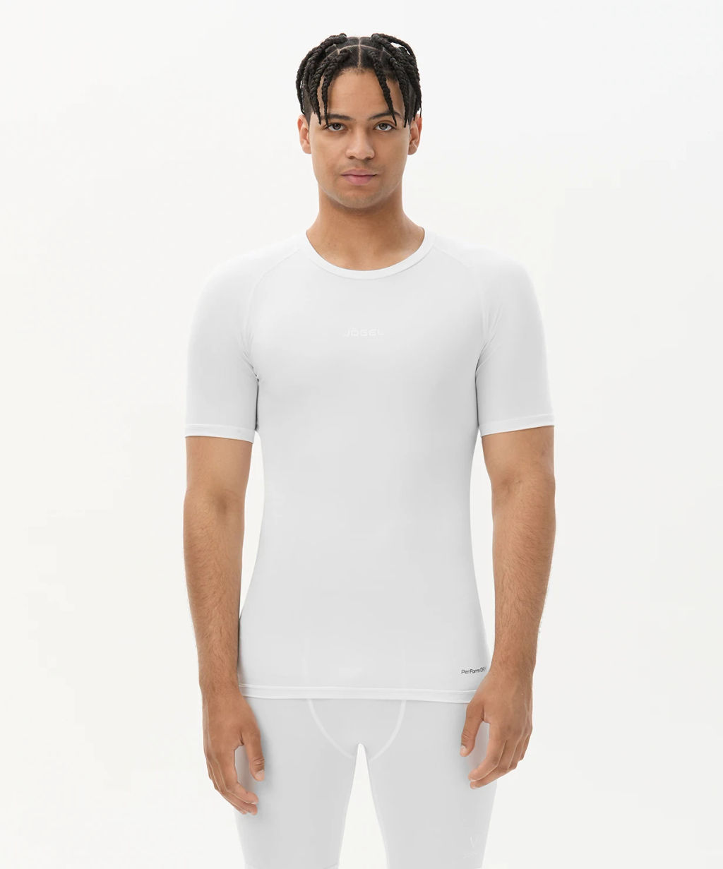 Футболка компрессионная с коротким рукавом JOGEL CAMP PerFormDRY Baselayer SS Tee, белый  фото 5