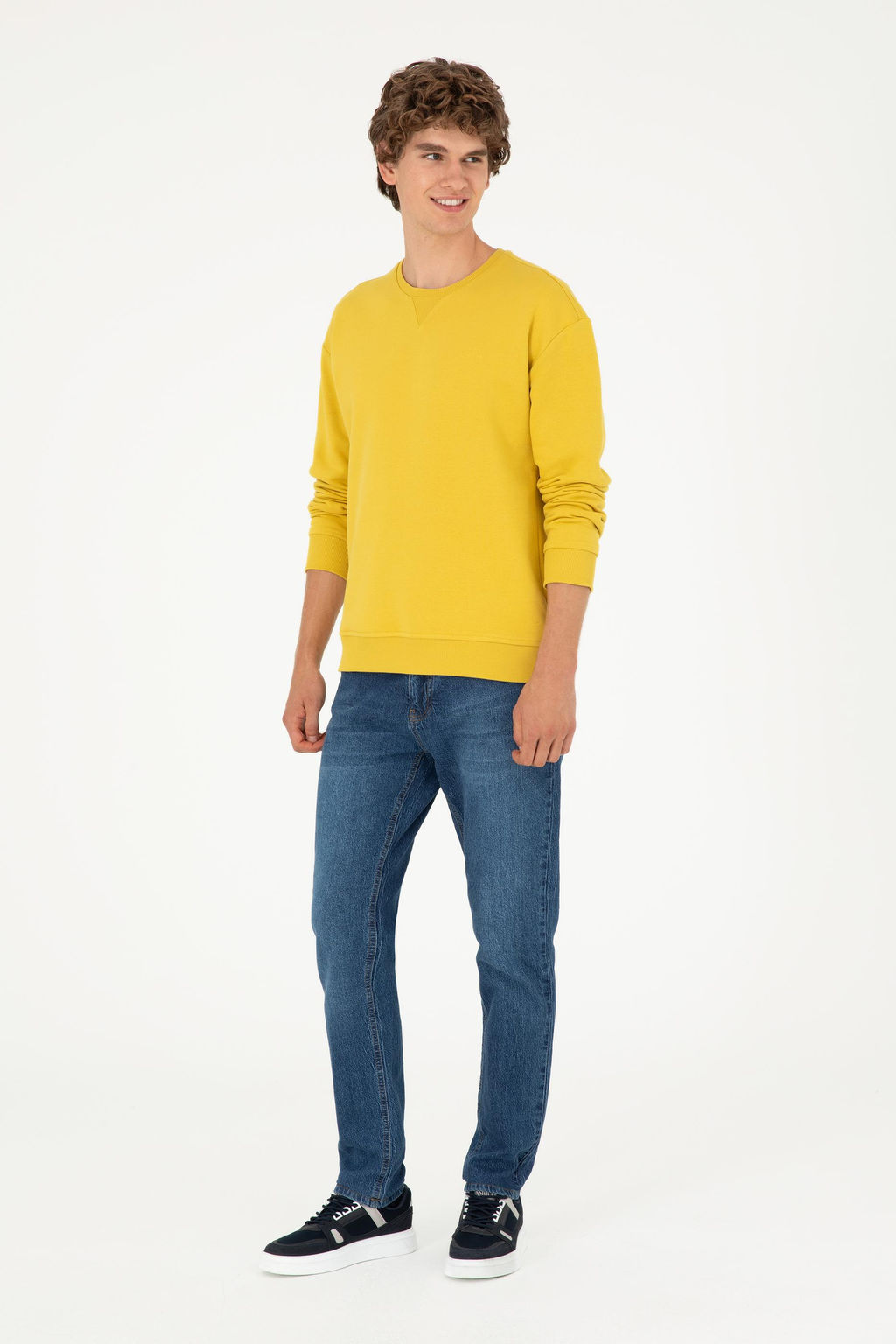 Мужской желтый базовый свитшот Неожиданная скидка в корзине - U.s. polo assn фото 4