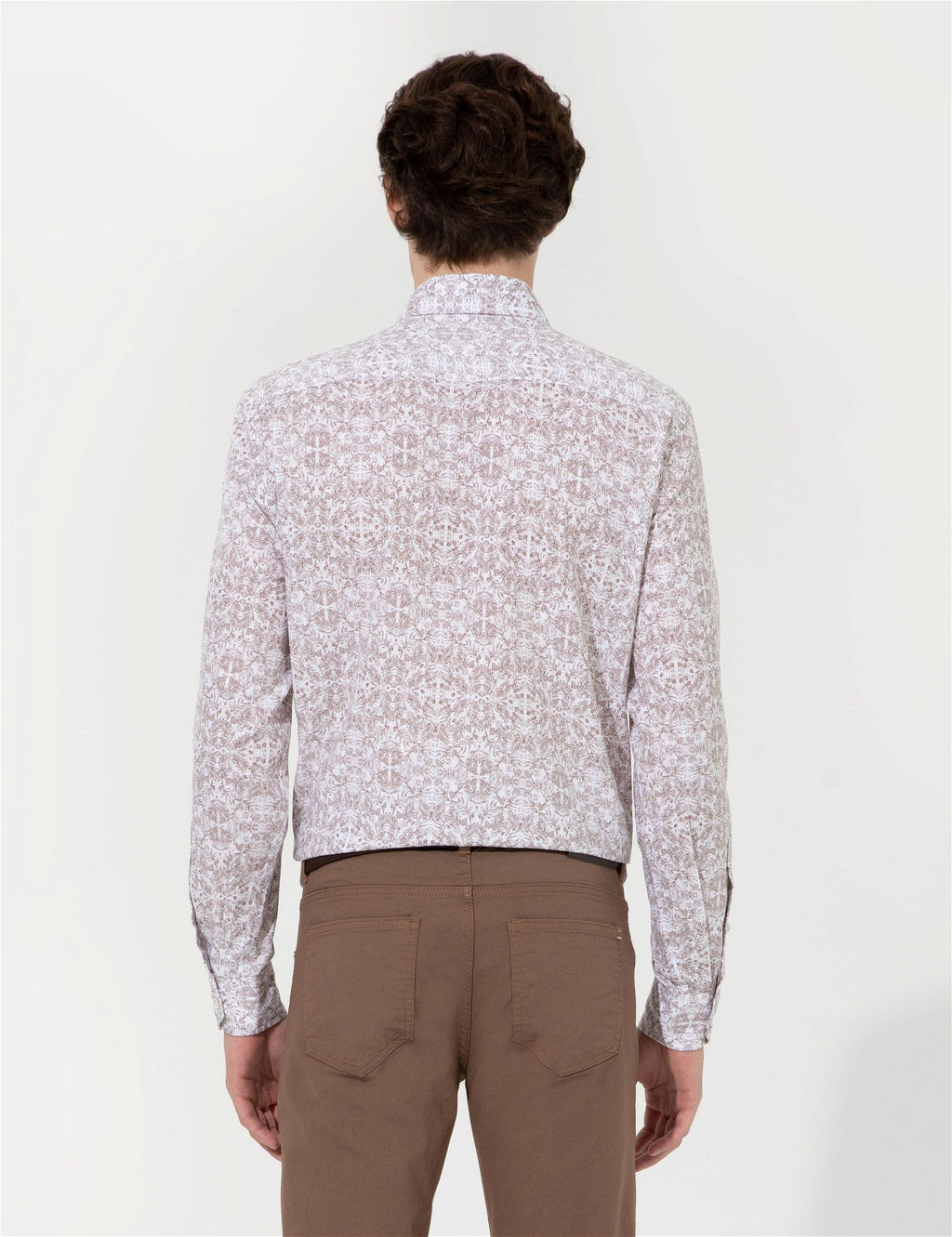 A__k Kahverengi Slim Fit Kanvas Pantolon - Pierre cardin фото 4