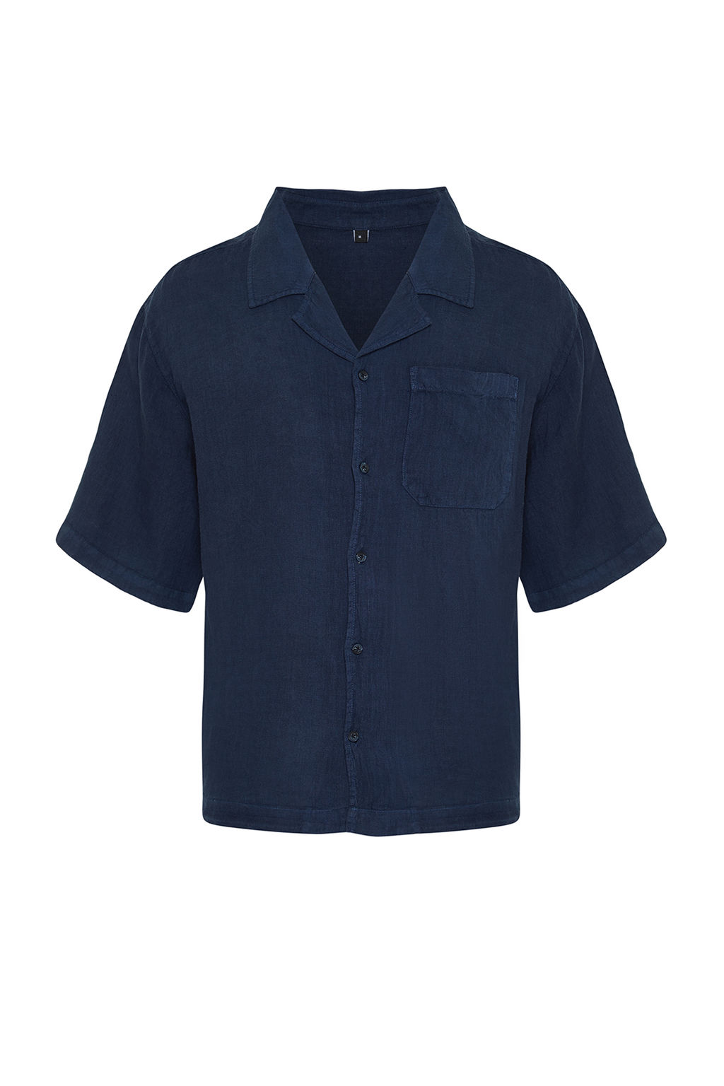 TRENDYOL MAN Premium Lacivert %100 Keten Oversize Fit Gomlek TMNSS24GO00059 - Trendyolmilla фото 11