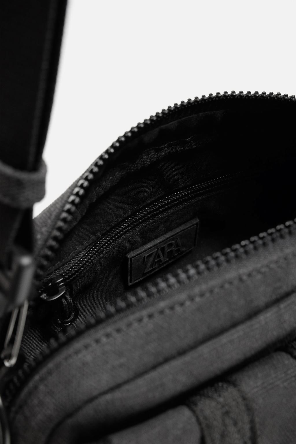 FABRIC CROSSBODY BAG WITH POCKETS - Zara фото 4