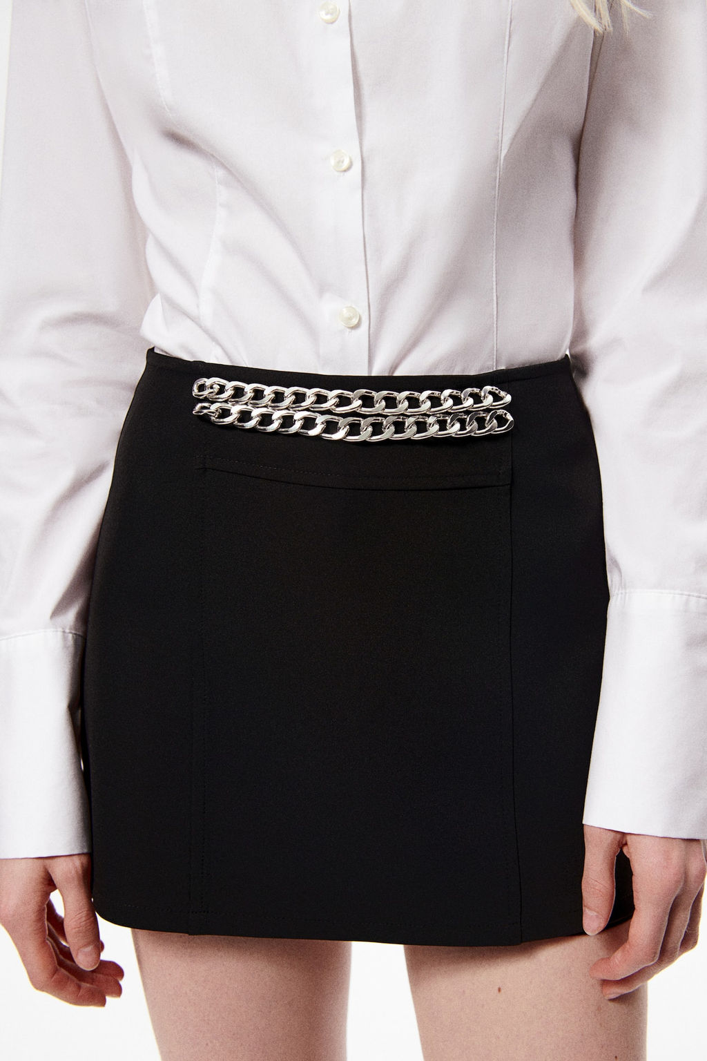 Minifalda pantalon con cadena decorativa - H&m фото 3